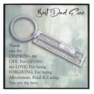 Best Dad Ever Keychain Gift - Grace of Pearl