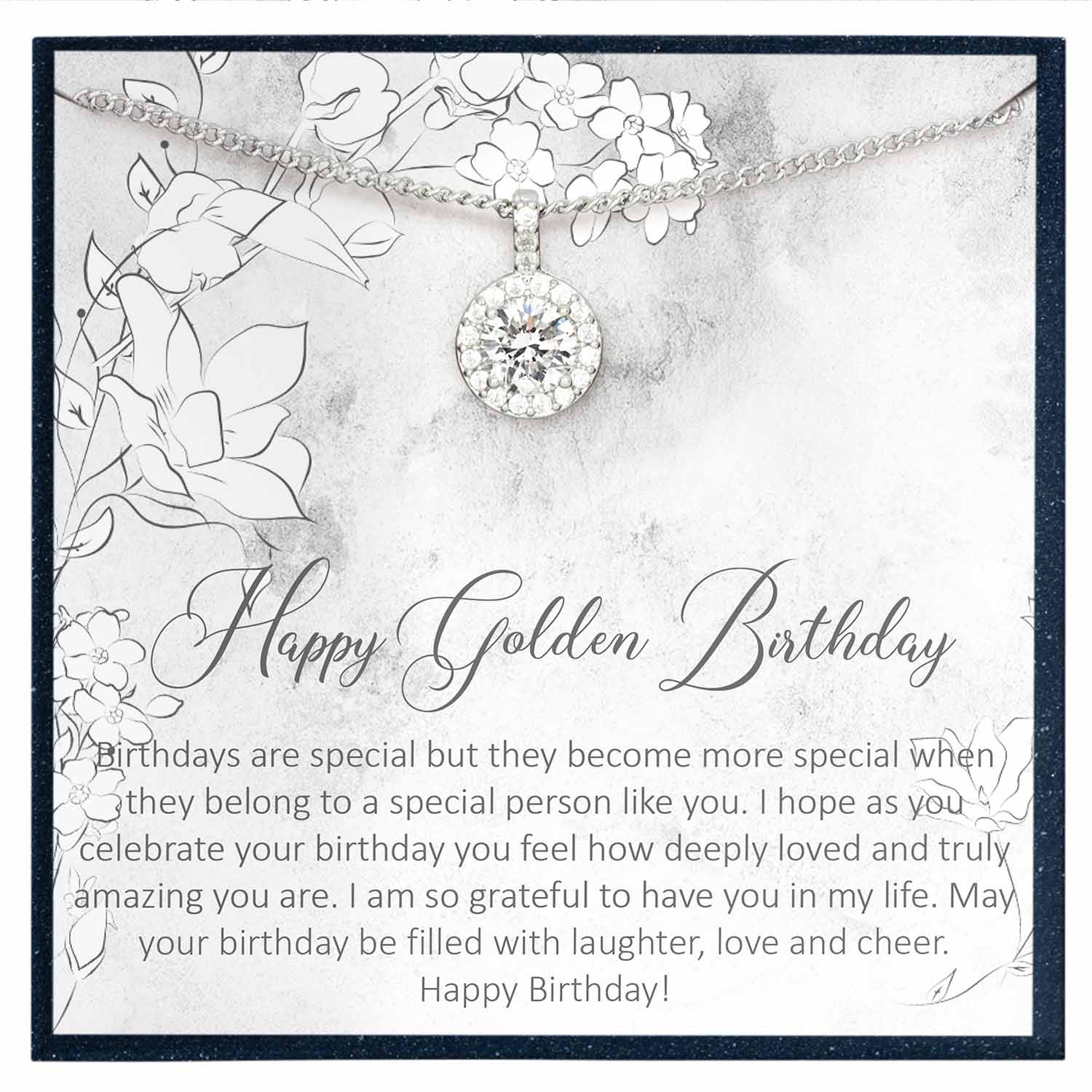 Happy Golden Birthday Gift for Women