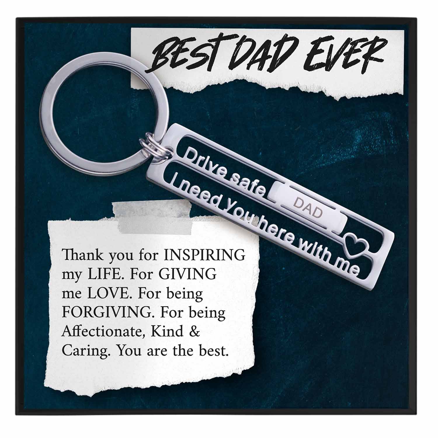 Best Dad Ever Keychain Gift - Grace of Pearl