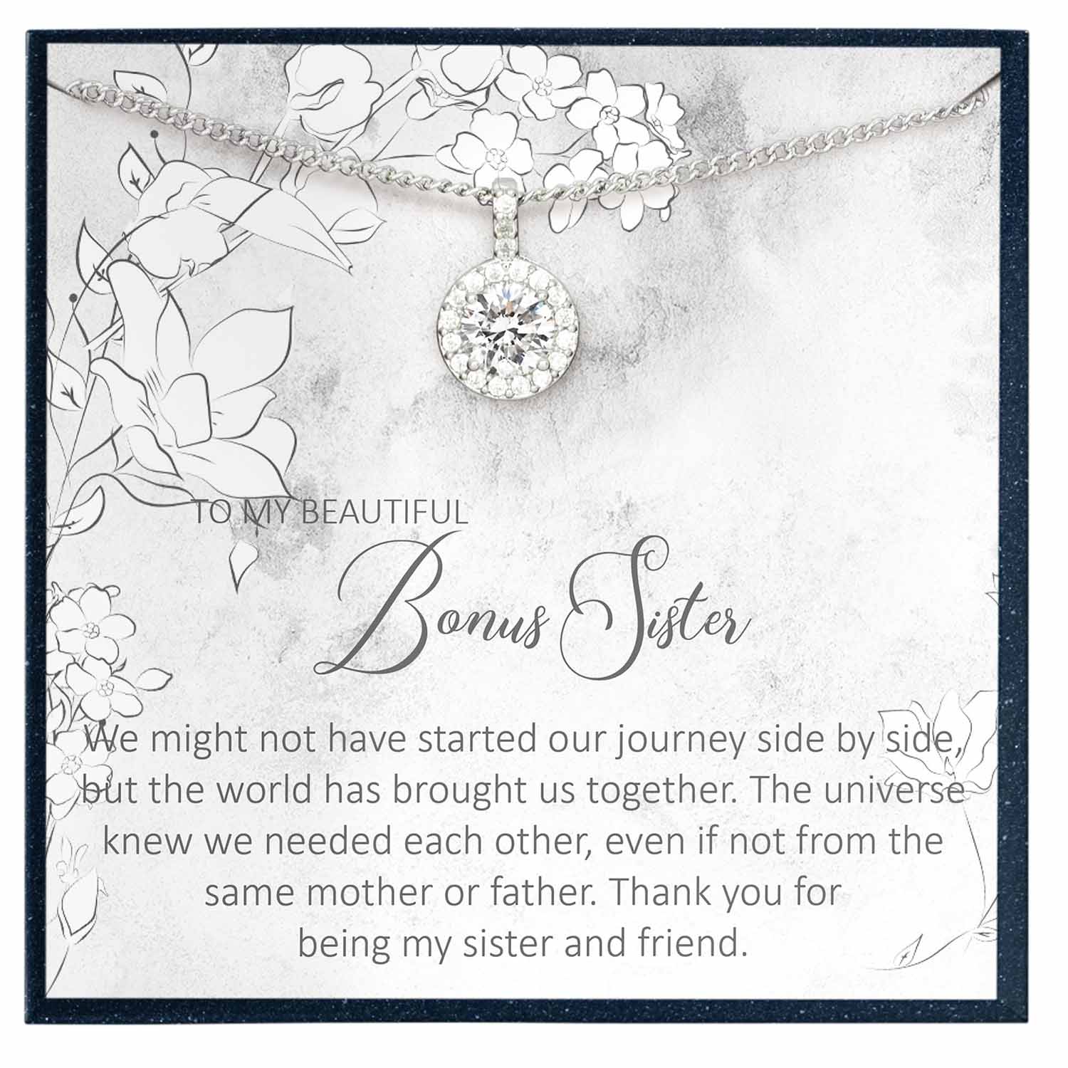 Bonus Sister Gift from Sister in Law, Bonus Sister Necklace Gift