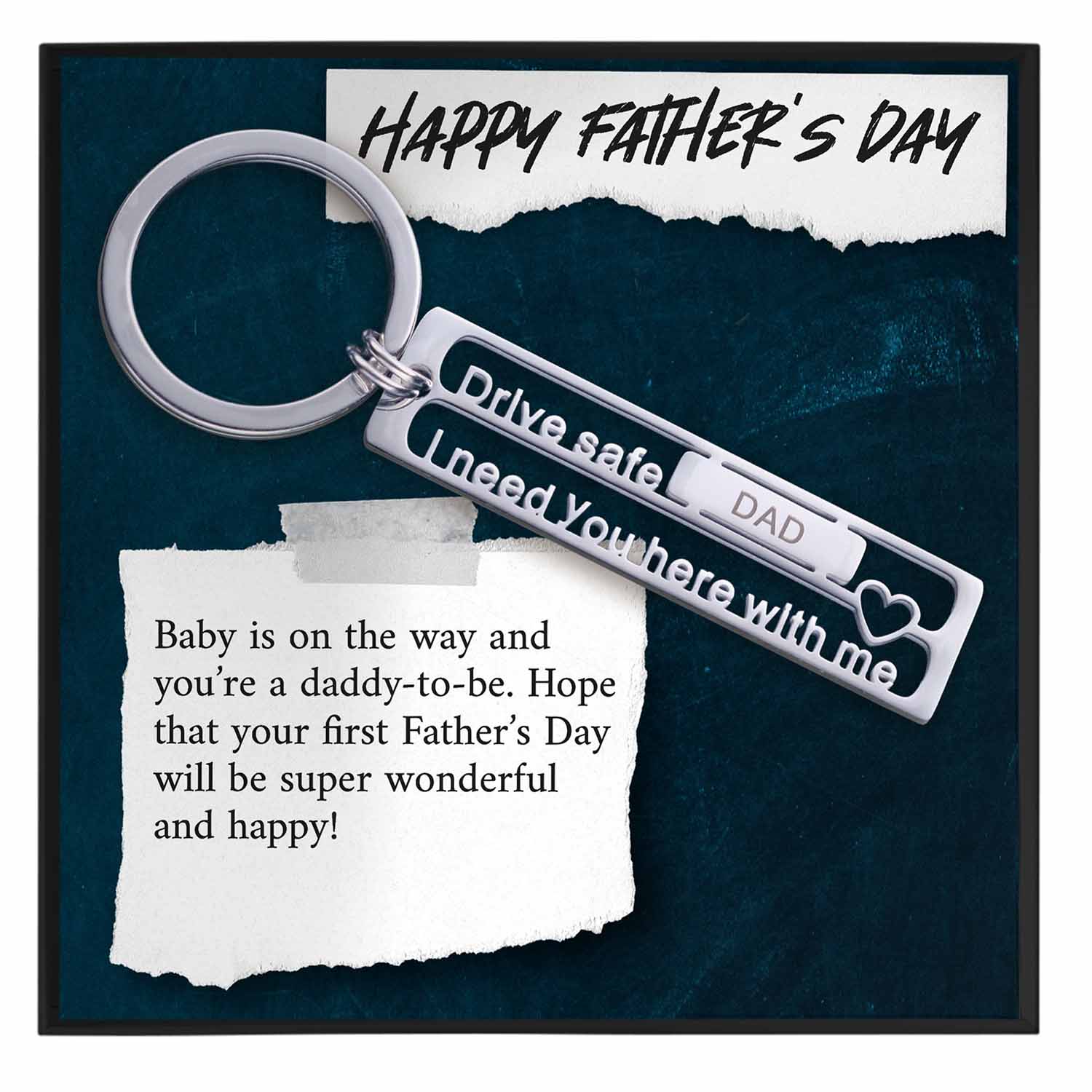 Happy Fathers Day Keychain Gift