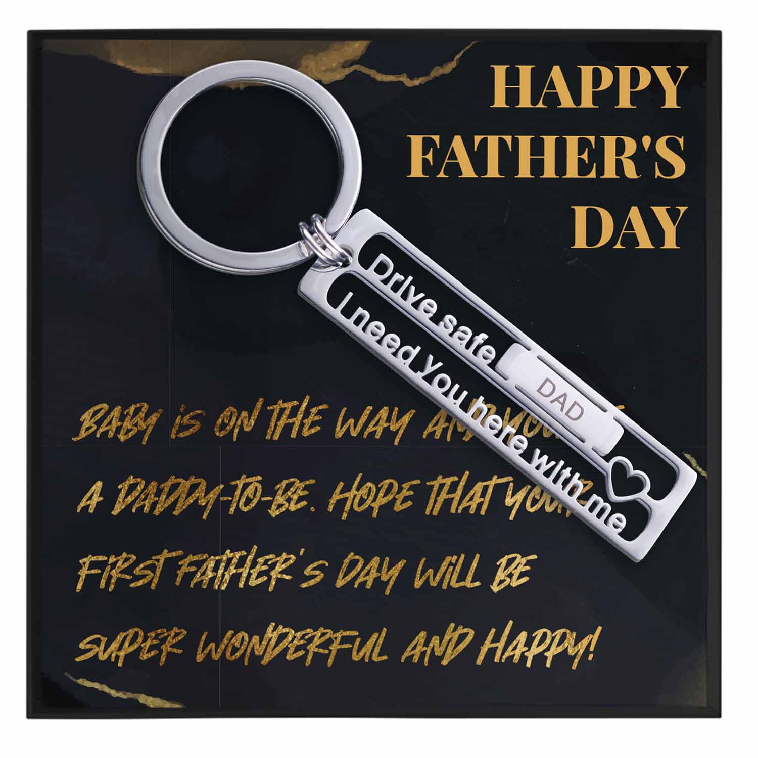 Happy Fathers Day Keychain Gift