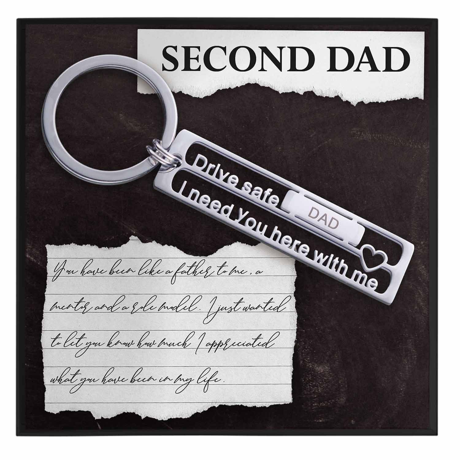 Second Dad Keychain Gift