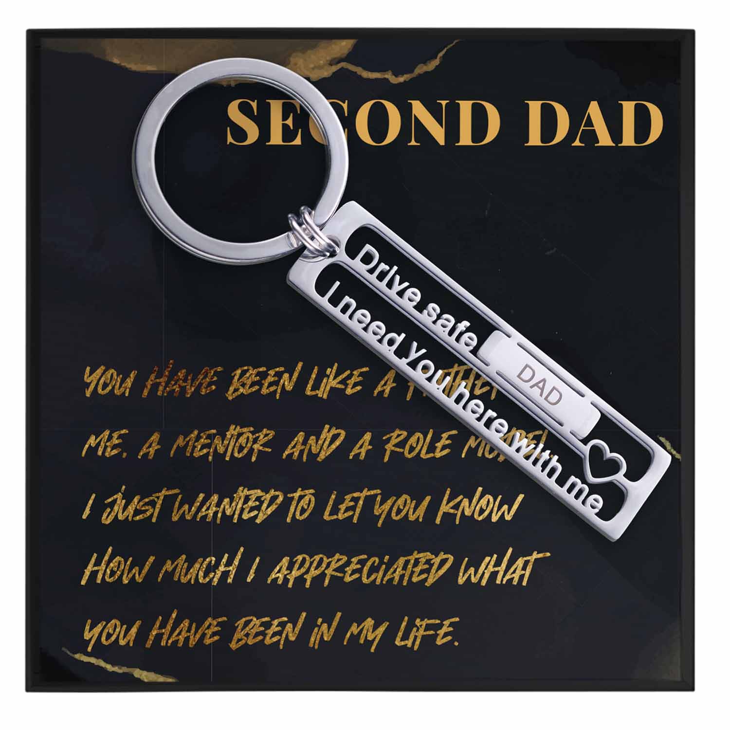 Second Dad Keychain Gift