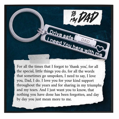 To My Dad Keychain Gift