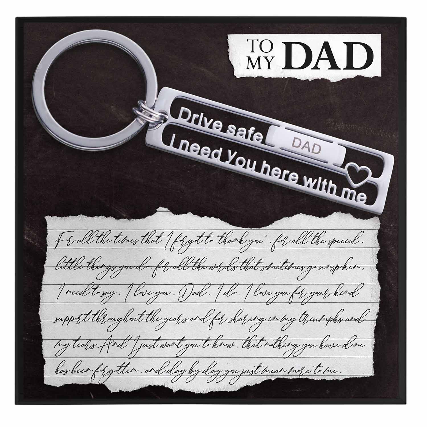 To My Dad Keychain Gift
