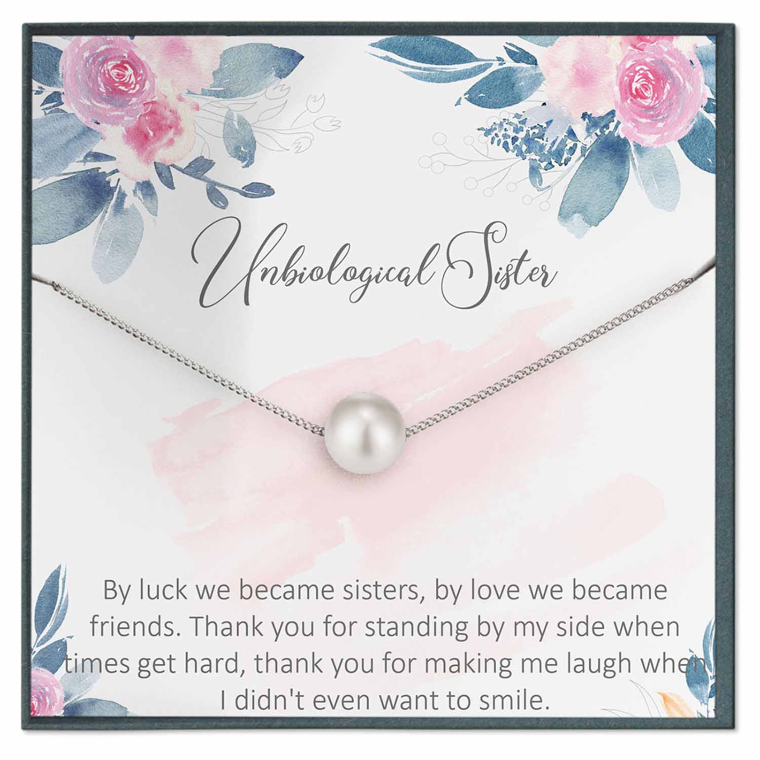 Unbiological Sister Necklace Gift